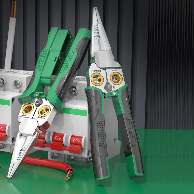 YTH 8 in 1 Multi-functional power measurement electrician pliers Wire Stripper Cable stripping tools automatic stripping pliers