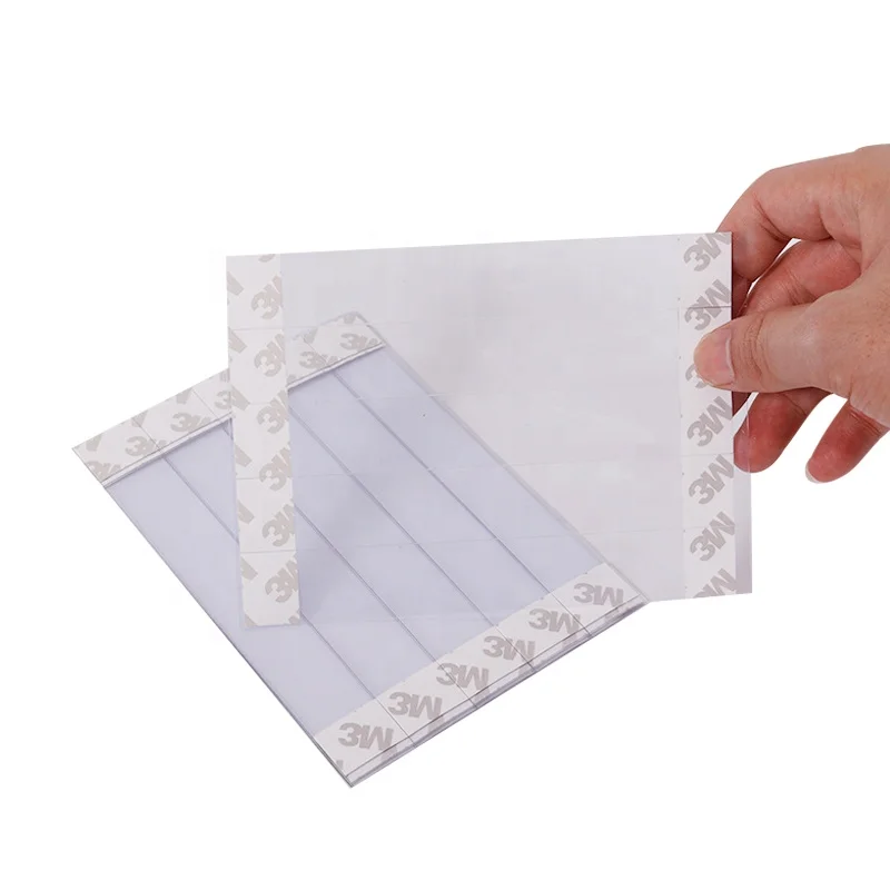 Customized PVC Transparent Strip Jump Card Strip Supermarket Promotion Price Tag Self-Adhesive PVC Jump Card