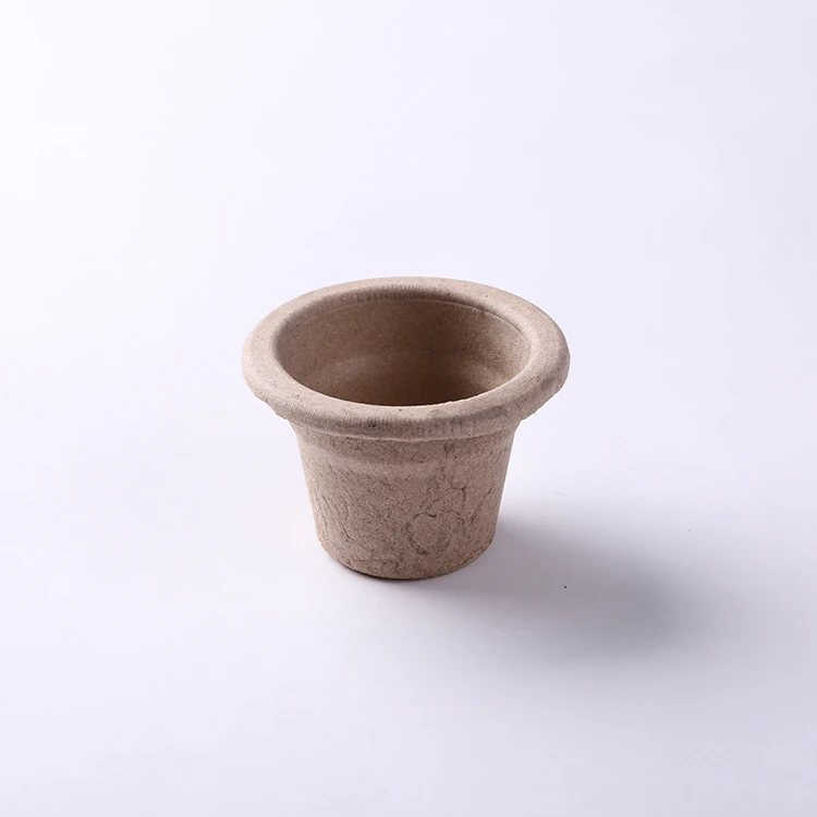 Biodegradable transplanter pulp molded paper tray flower plant peat pots planting pot