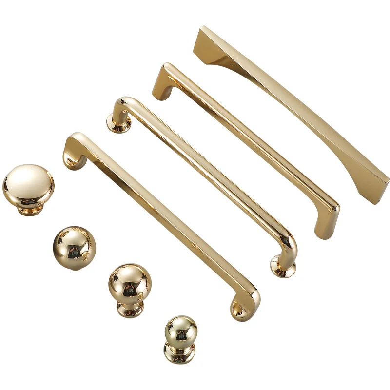 European style champagne gold cabinet handle fancy home hardware cabinet drawer pulls handle wardrobe door pulls for furniture