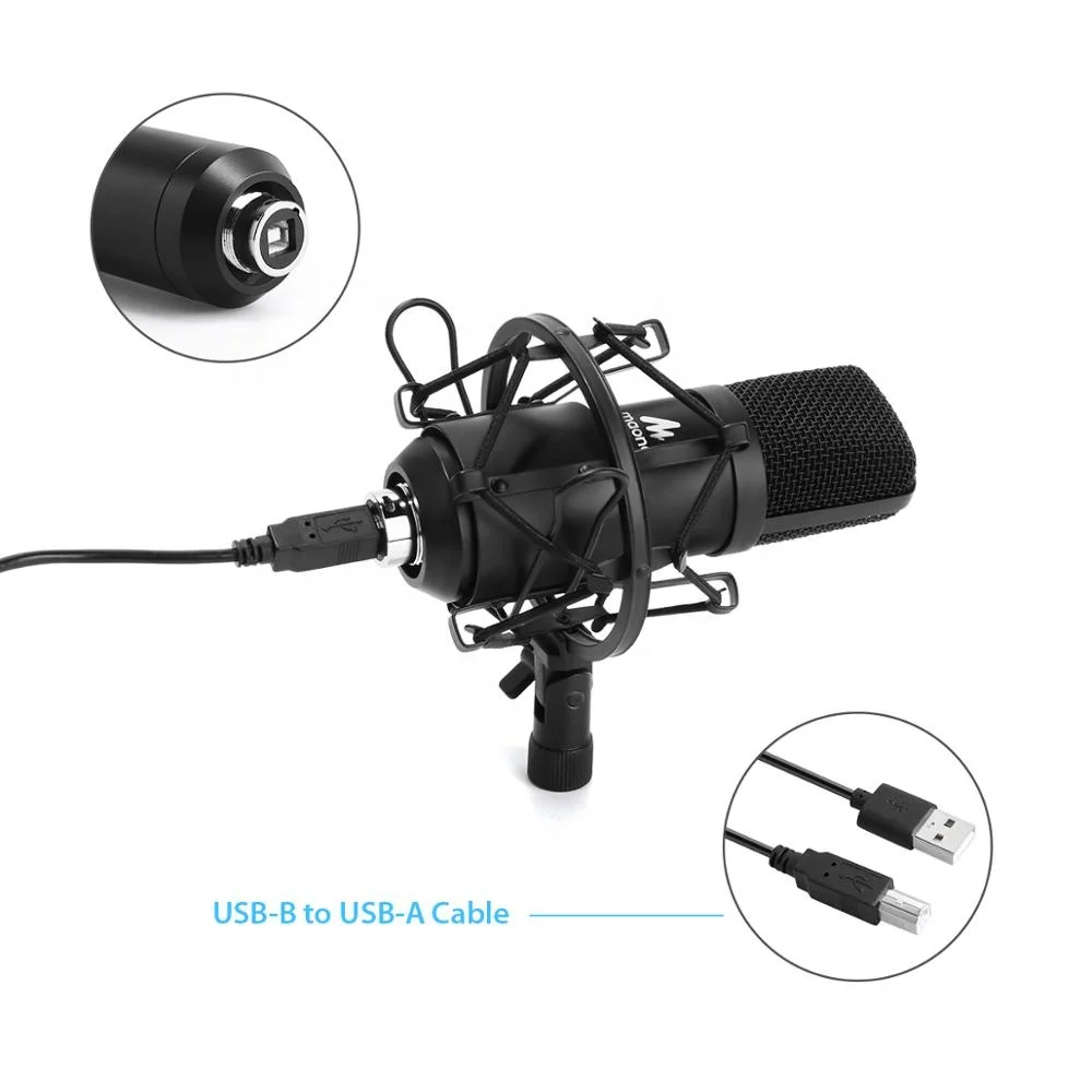 MAONO профессиональное аудио стерео микрофон Студийный микрофон с подставкой для микрофона