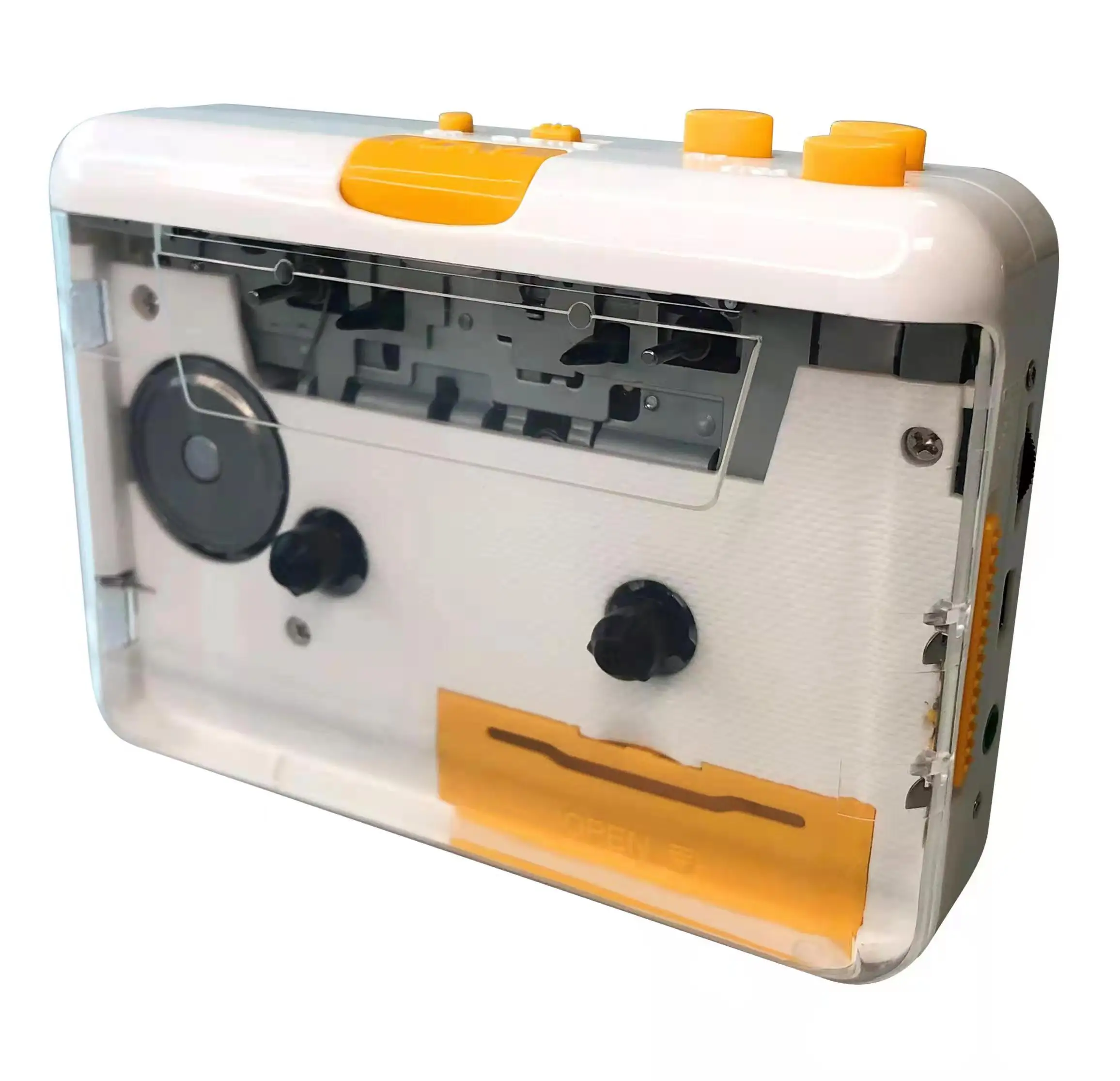 Factory Wholesale White Transparent Walkman USB Cassette Capture Tape Recorder Player to MP3 Converter