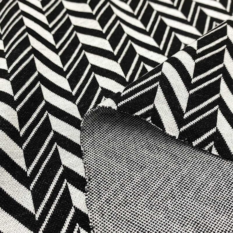 Harvest wholesale designer casual jacquard warp knitted spandex ponti roma fabric for dress and coat