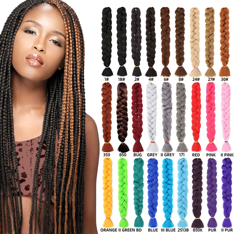 Beautiful cheap synthetic hair wigs 82 inch jumbo braid hair extensions synthetic braiding hair