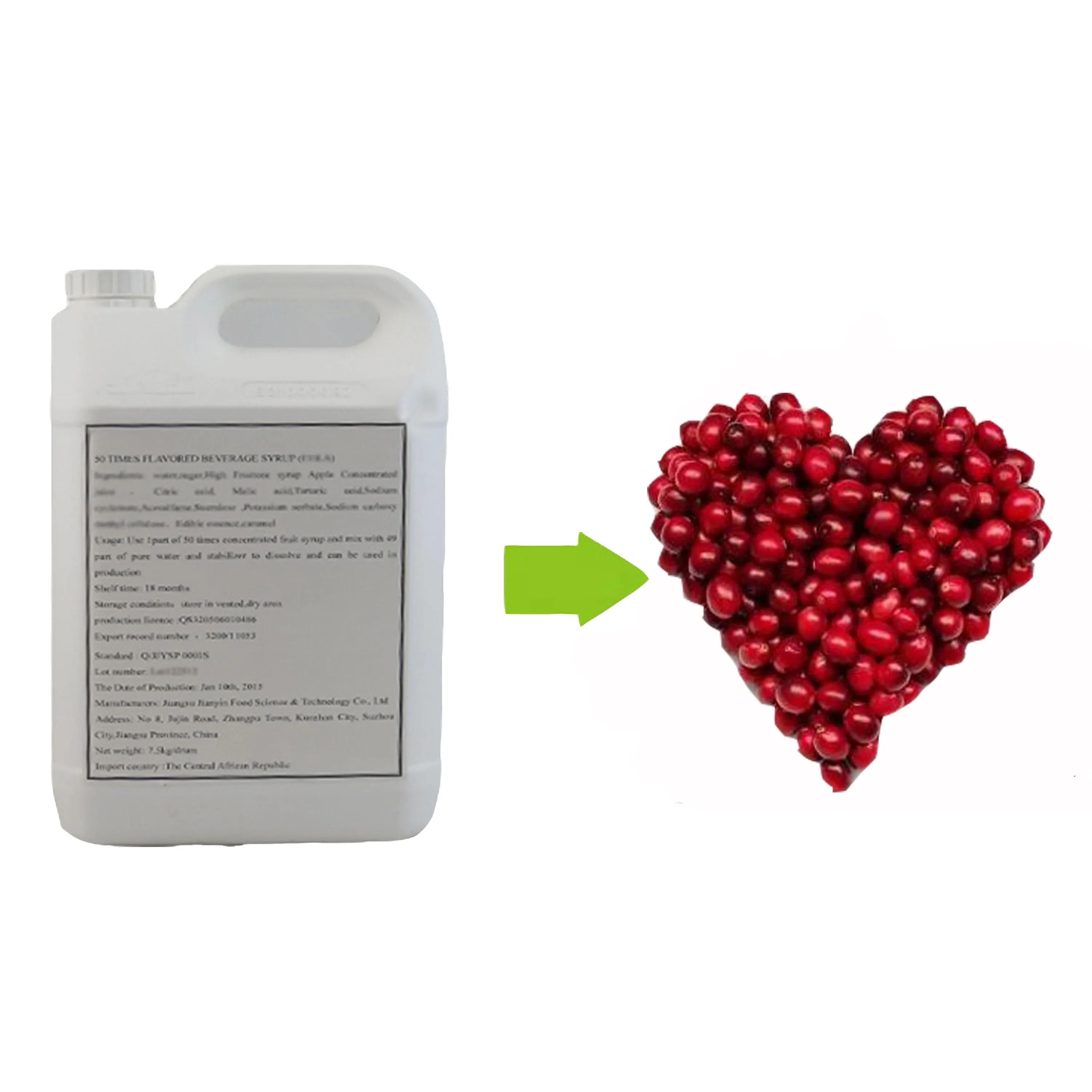 hot sale Formulation For Cranberry & Raspberry Flavored Water Drinks 20 Times Concentrate Juice Syrup