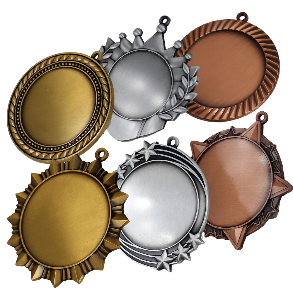 Award Medal Blank Gold Plated Souvenir Medalla Sublimable Stainless Steel Iron Metal Gold Medals Custom 3D Medals