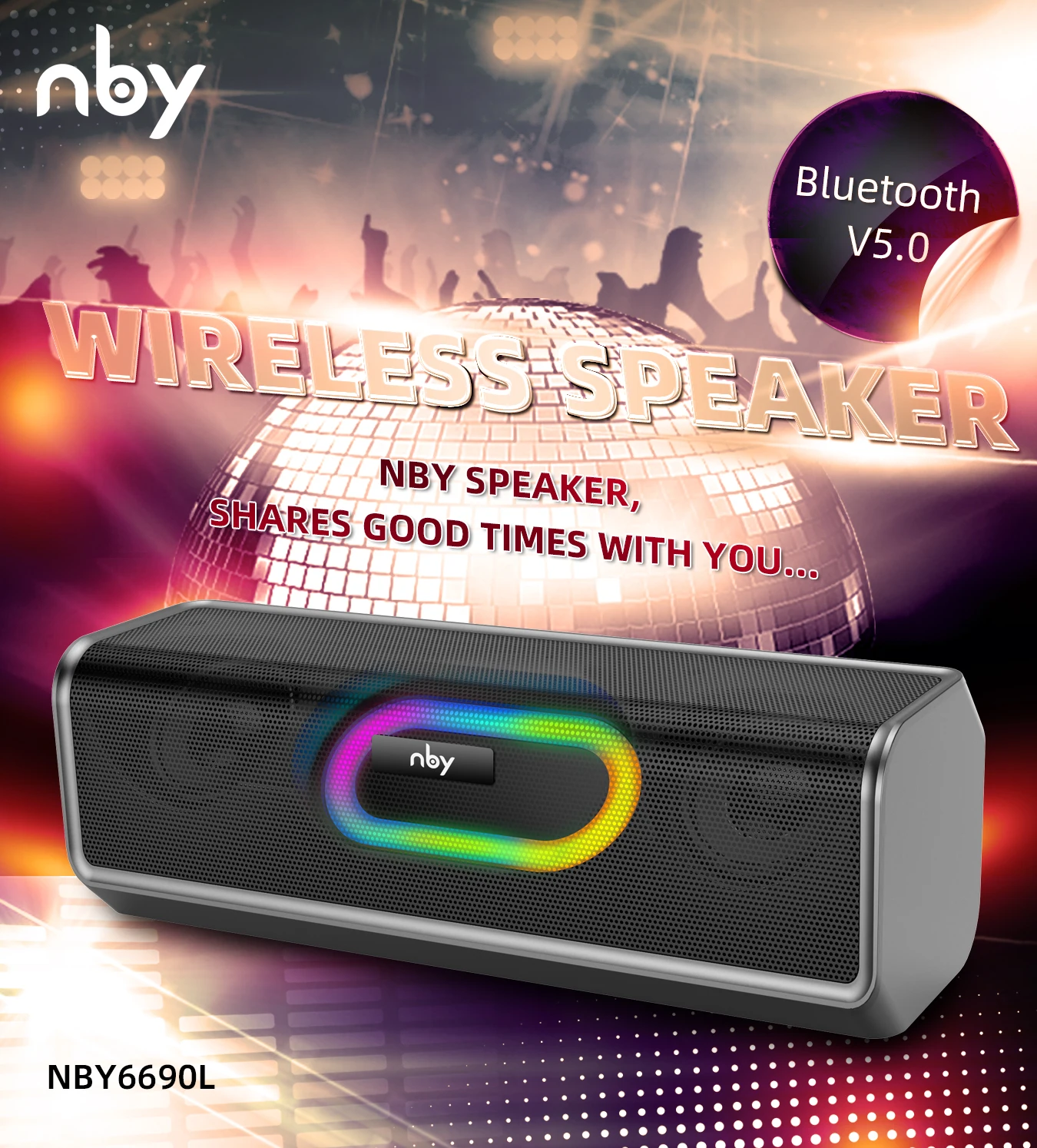 Amazon Top Sell Mini Wireless Blue tooth BT Speaker Portable Outdoor Speaker With LED Light