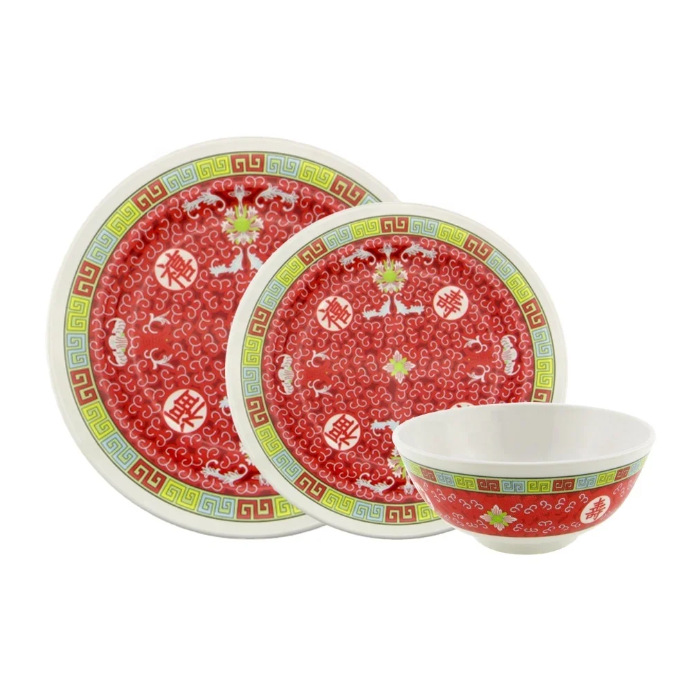Sebest Factory melamine plates with bone china dinner sets royal/ vintage plate set dinnerware/ chinese porcelain plates