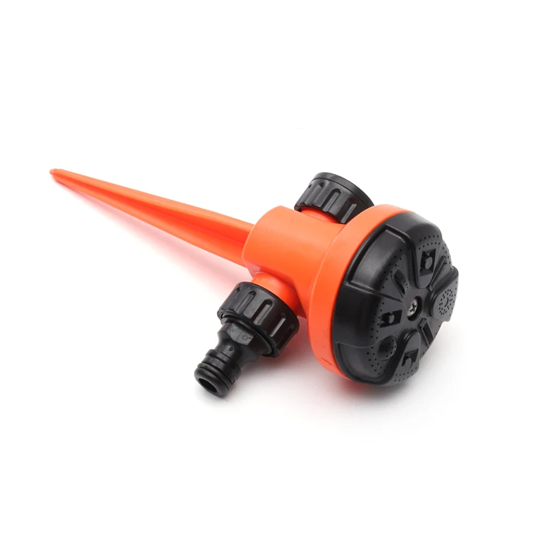 Garden Plastic Watering Irrigation Lawn Sprinkler Equipment With Spike