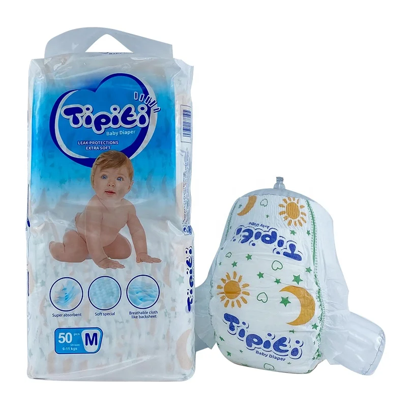 Free Sample Cheap Price Printed Disposable High Quality Soft Breathable Baby Diaper Nappies