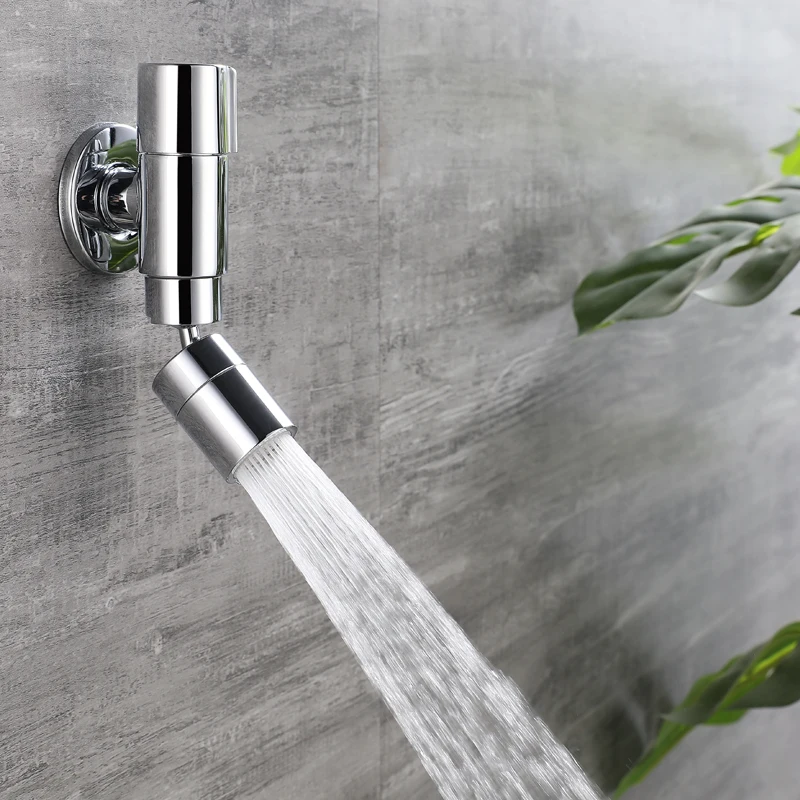 Mop pool faucet wall mounted all copper splash proof extended universal rotary balcony bathroom extra short universal small fauc