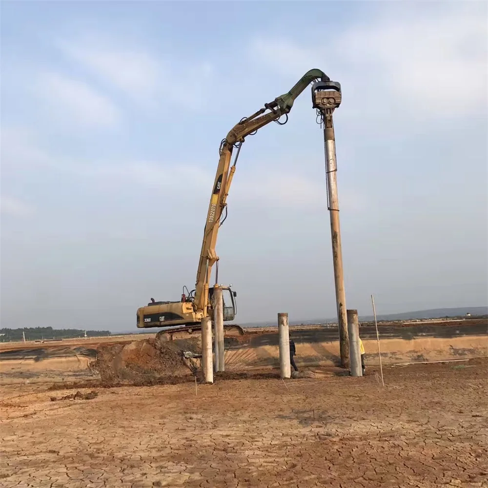 pile driver machine excavator mounted pile driver arm pile driving boom for excavator