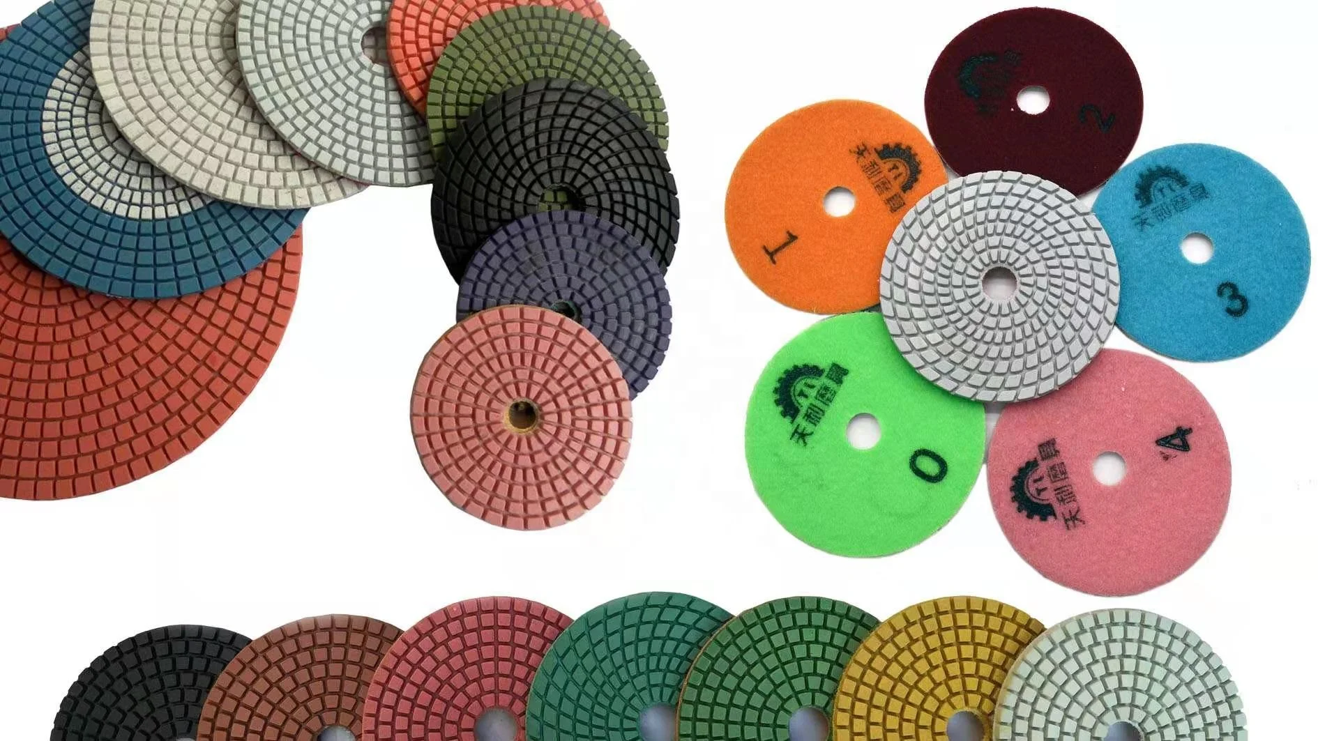 marble and granite polishing sandpaper dry diamond polishing pad diamond hand tools flexible  polishing pads angle grinder