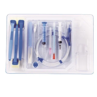 Ce Iso Disposable Central Venous Catheter Set Double Lumen Medical Cvc Catheter Kit
