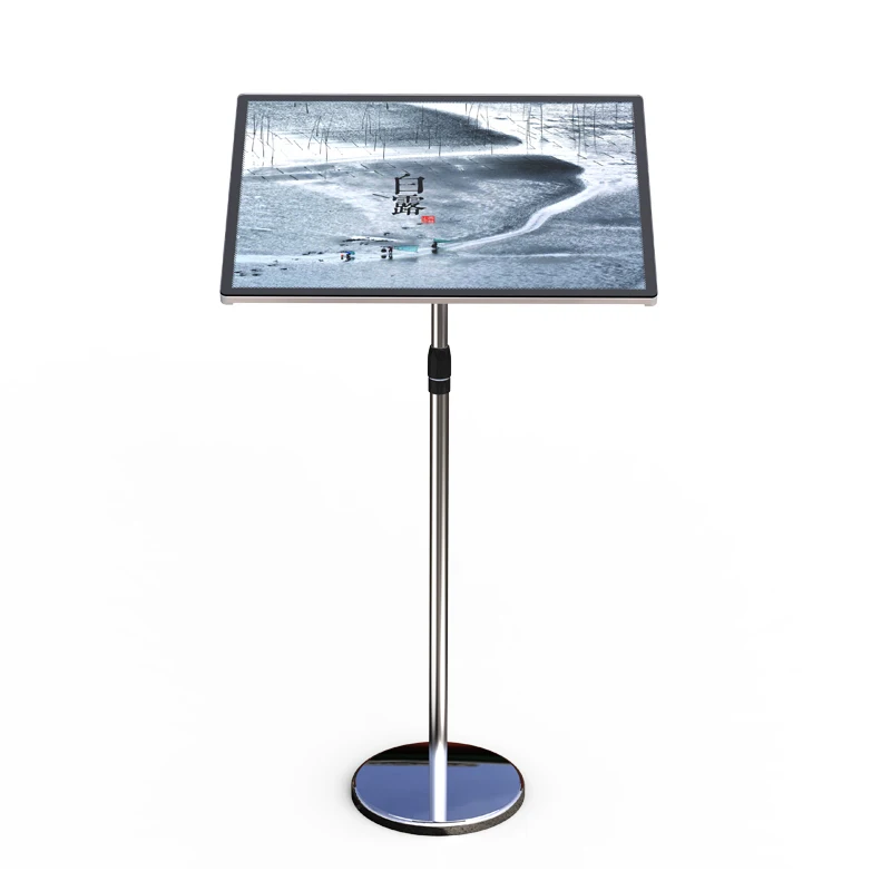 Factory Direct Supply Standing Light Box A-Frame Sidewalks Signs Portable Double-Sided Metal Poster Hoder Poster Boards