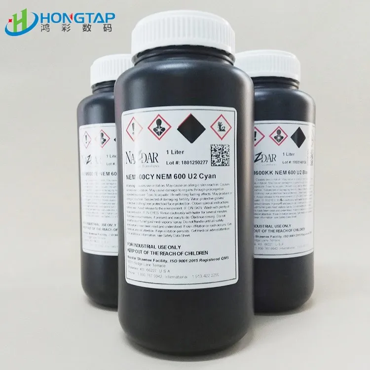 
High Quality Nazdar Fast-Drying Flexo Printing LED UV Ink For Ricoh Gen5 G4 G5 Printhead 