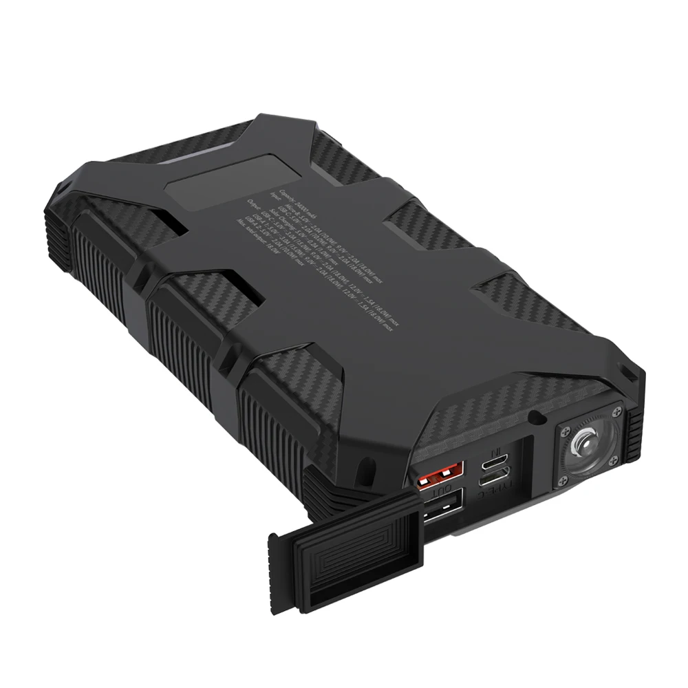 Customize top portable small USB mobile iphone charger waterproof solar power bank & power station with compass camping light