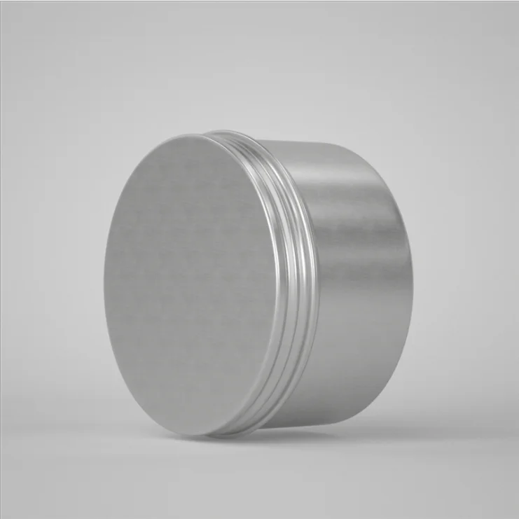 Free Sample Cosmetic Candy Metal Containers Custom Screw Top Aluminum Jar For Candle