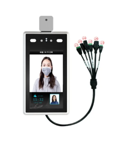 Тепловая температура обнаружения с функцией распознавания лиц контроля доступа по отпечаткам камера