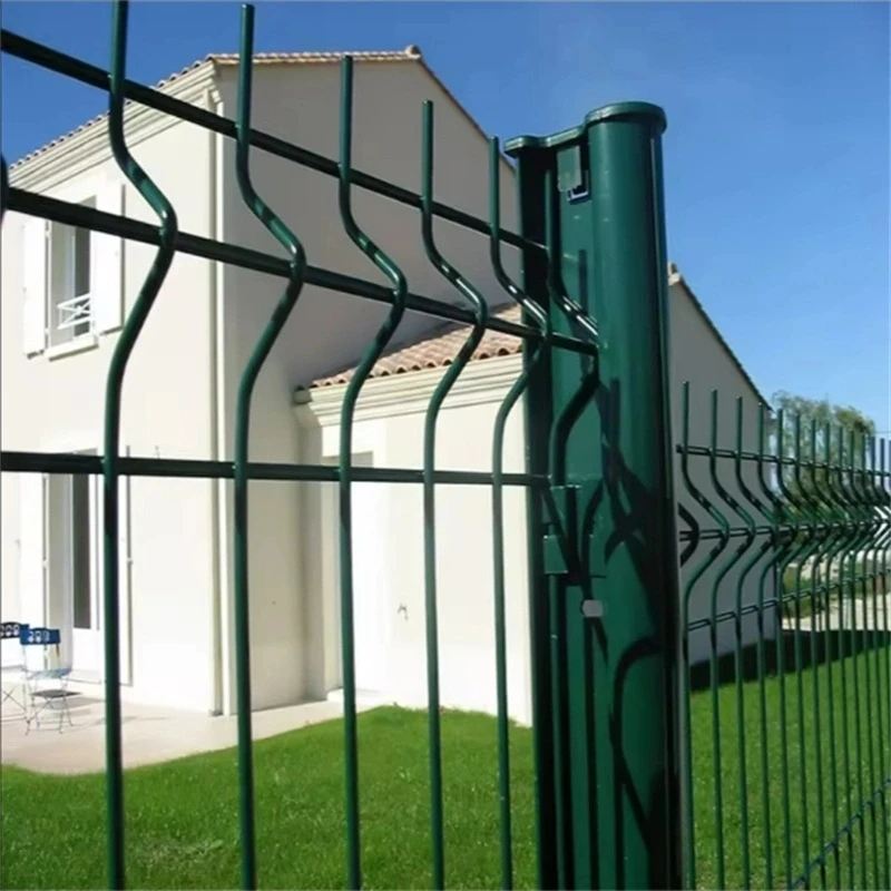 Factory Professional Pvc Coated Metal Outdoor Garden Fence V Bend Triangle Bend Fence Panel Custom 3d Curved Wire Mesh Fence