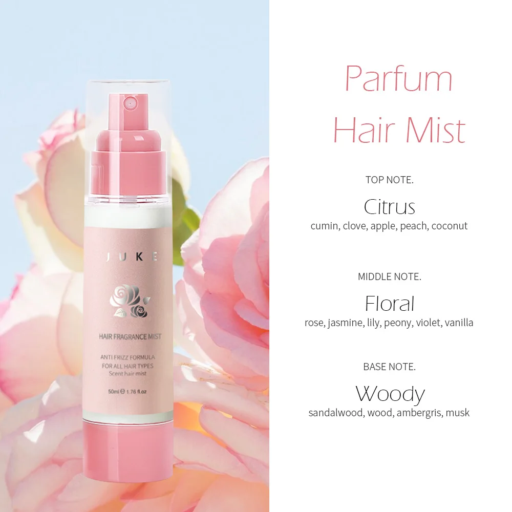 High Quality Organic Hair Mist Perfume Moisturizing and Nourishing UV Protection Alcohol-Free for Dry Hair