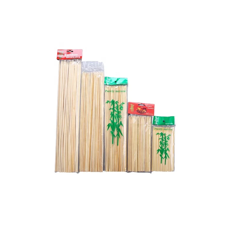 Zhuchuang Wholesale For Shish Kabob, Grilling, Fruits, Appetizers and Cocktails Bamboo Wooden Skewers