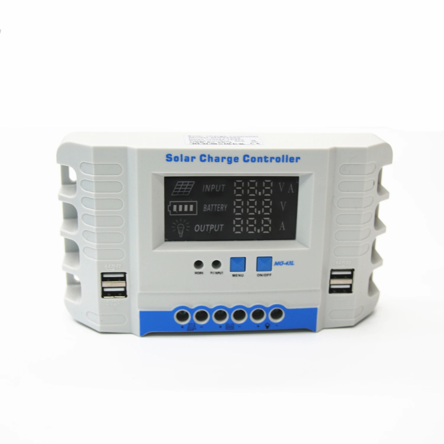 PWM 10A Solar Charge Controller 12V/24V Auto Indentification PMW 4USB LCD Display