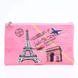 hot sale Professional Travel custom makeup bags pink promo cute  Leather  cosmetic bag