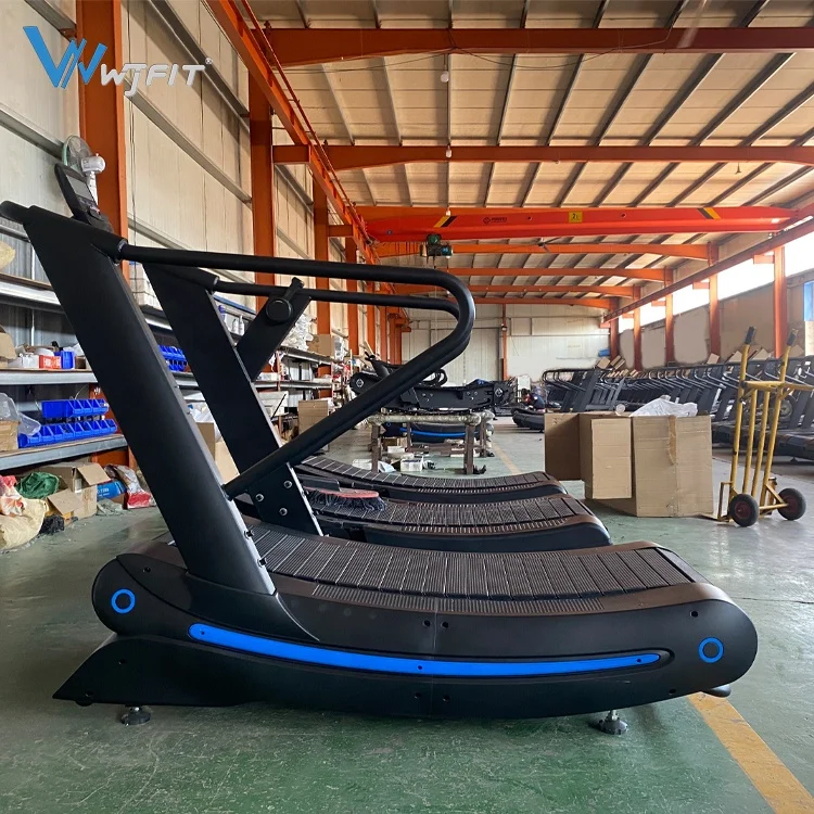 Беговая дорожка для тренажерного зала, оборудование для фитнеса, беговая дорожка, ручная Коммерческая изогнутая беговая дорожка