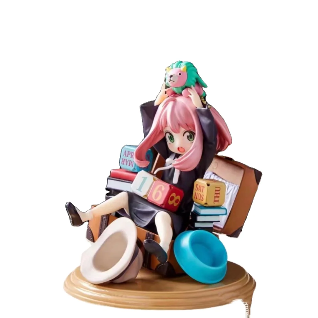 15cm Spy Family Anime Figure Anya Forger Action Figures Block Calendar Figurine Collection Model Doll Toys
