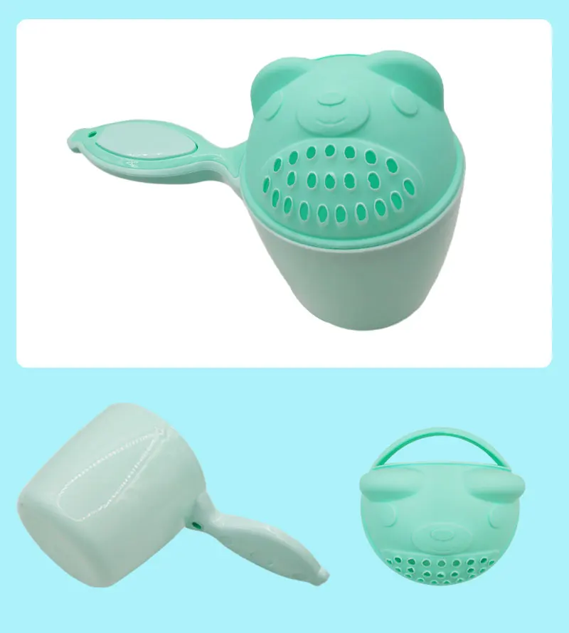 Cute Cartoon Toddle Shampoo Cup Children Bathing Bailer Baby Shower Spoons Child Washing Hair Cup Kids Bath Tool