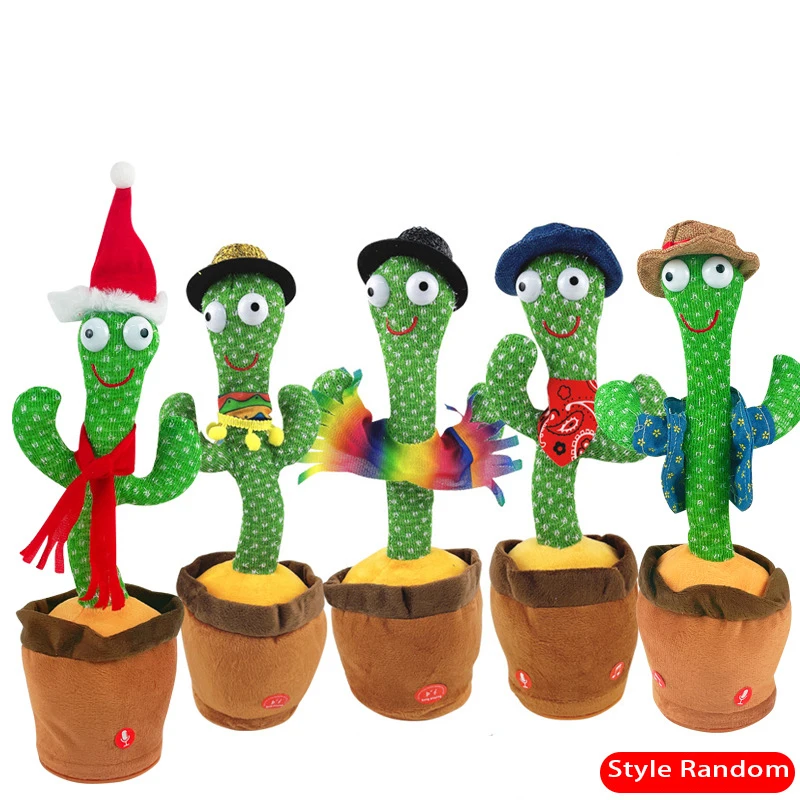 Говорящий кактус, танцевальные игрушки, говорящие повторно перезаряжаемые электронные плюшевые игрушки, крутящийся пение, танцор, беспроводной говорящий кактус