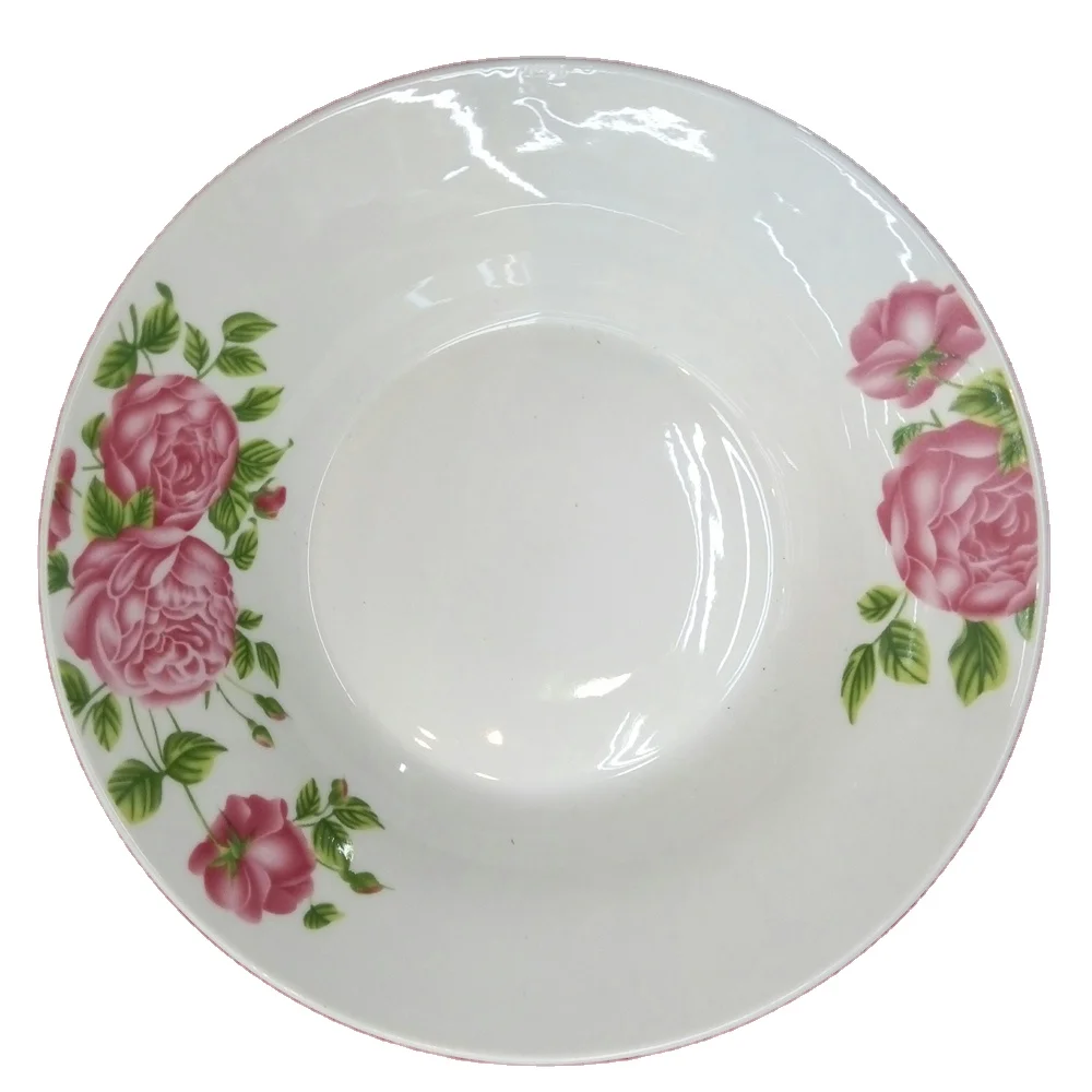 ceramic soup plate deep plate,Wholesale factory price custom design white porcelain round 9 inch soup plate