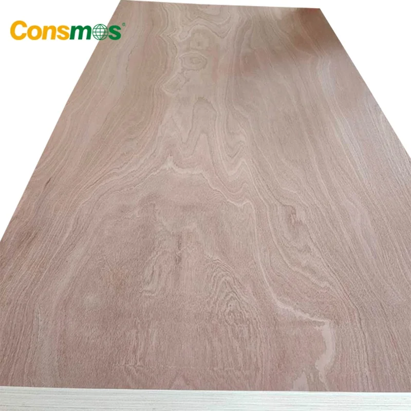 okoume wood veneer door skin plywood / mahogany veneer door skin 4mm
