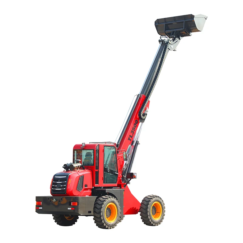 Hot Sale HUAYA mini telescopic loader wheel loader  TL1500 4x4 wheel loader  lift rod Diesel drive for sale
