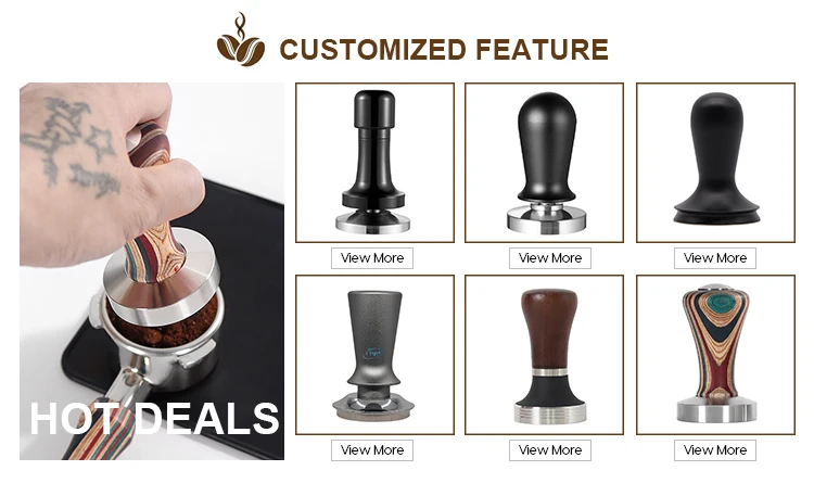 Wooden Coffee Tamper Espresso Coffee Powder Press Tamper