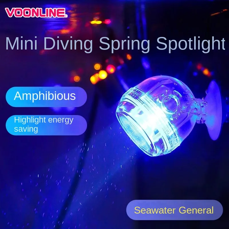 Quanlong Energy Saving USB Mini Fish Tank Light WRGB LED Aquarium Lamp Submersible Plastic Spot Light