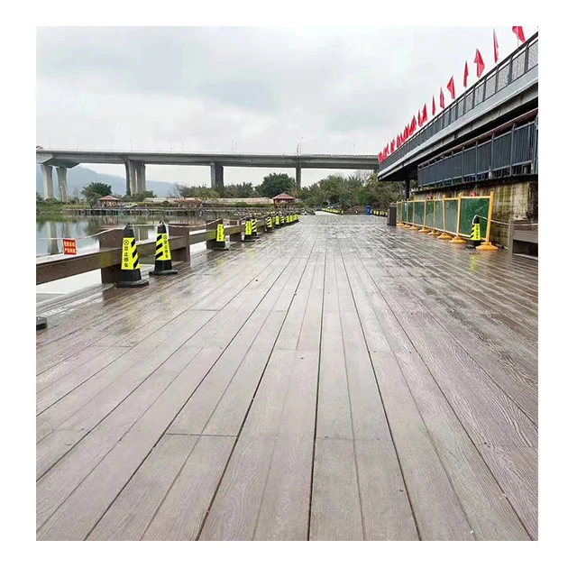 3D wood grain fiber cement board for outdoor decking