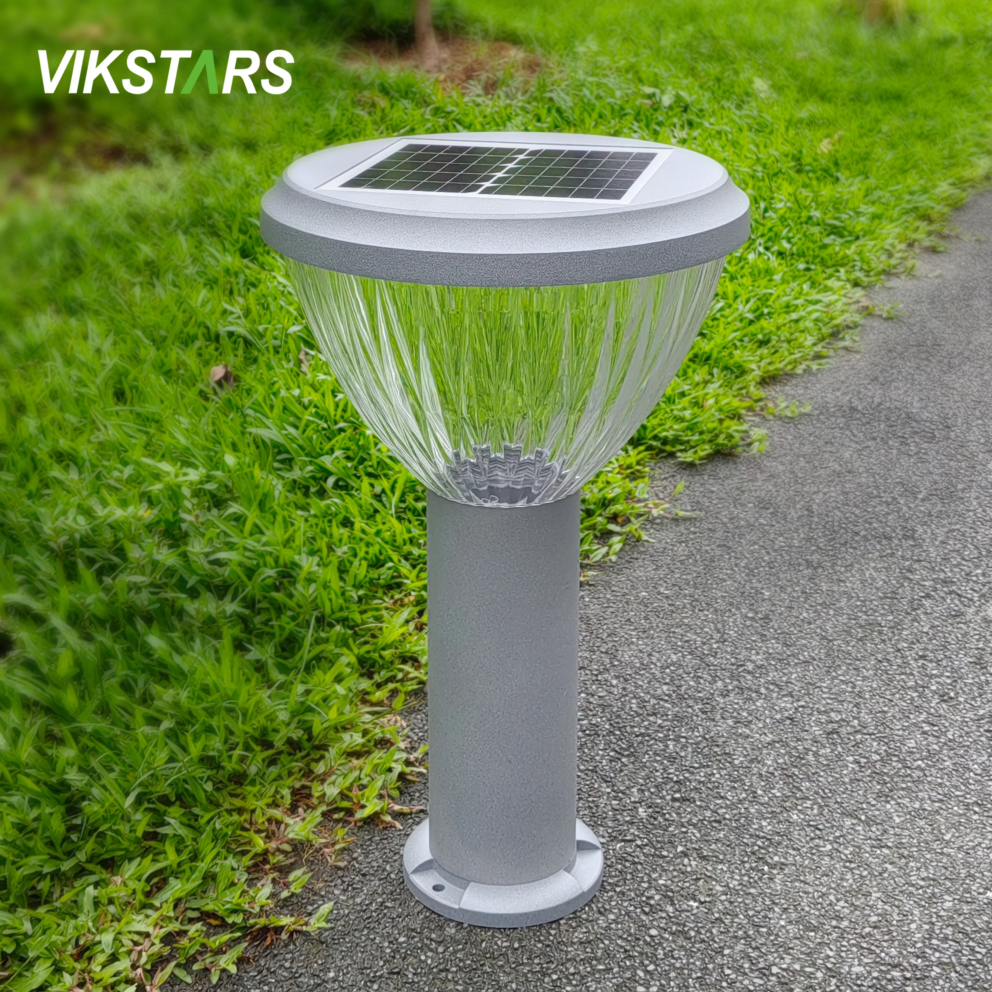 2024 новая форма 100 Вт солнечные газонные светильники для садового парка дорожки парковочные столбы