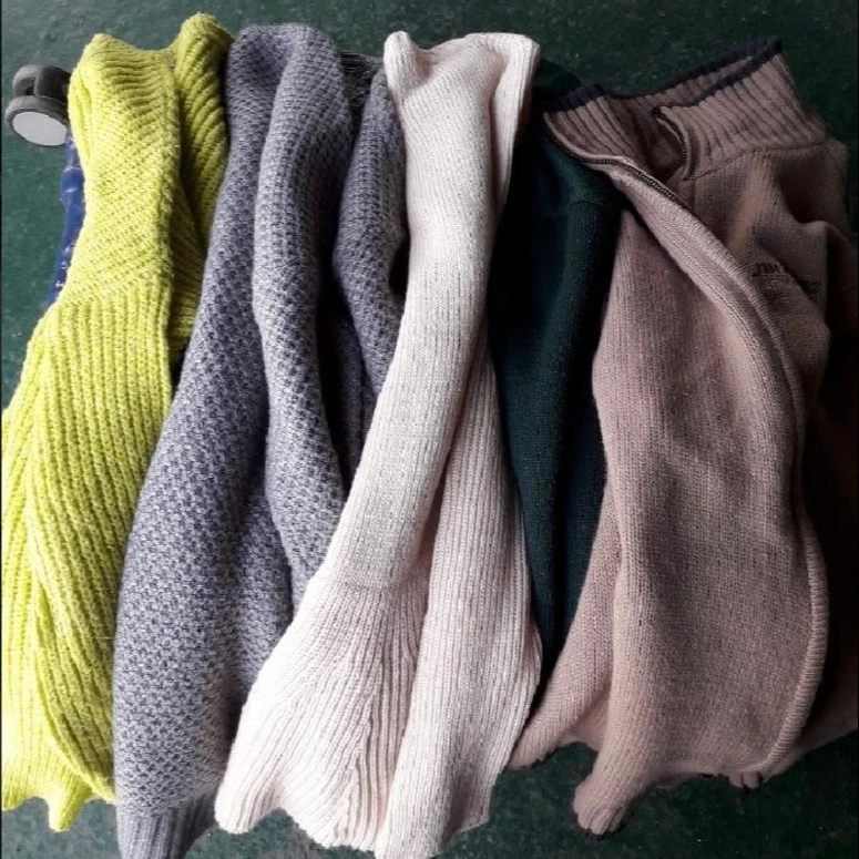Korean High Quality Branded Selected Second Hand Wool Original Used Men Women Clothes Clothing Sweater in Bales