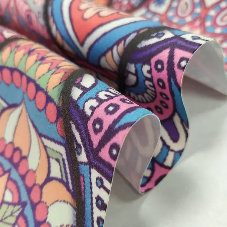 Custom Sublimation Printed Non Slip Microfiber boho reusable Yoga Towel