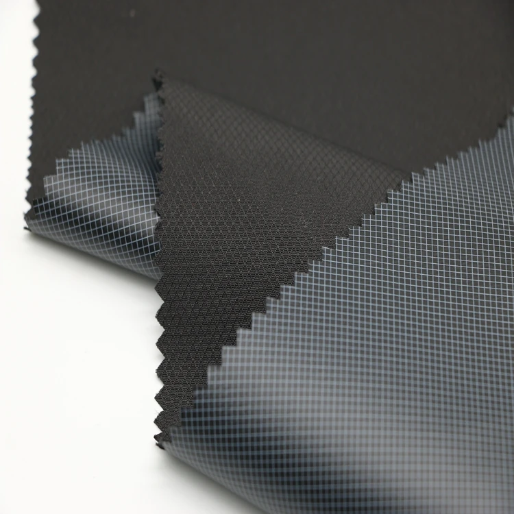 Diamond style jacquard pongee with print tpu membrane fabric