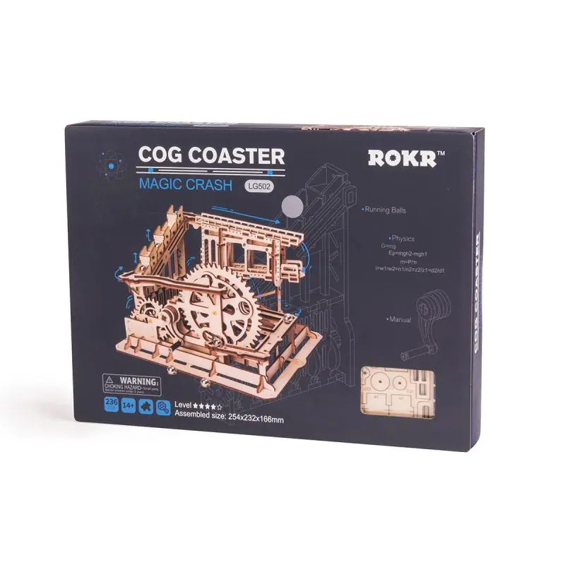 LG502 Cog Coaster Wood Модель Kit 3D головоломка DIY Игрушка