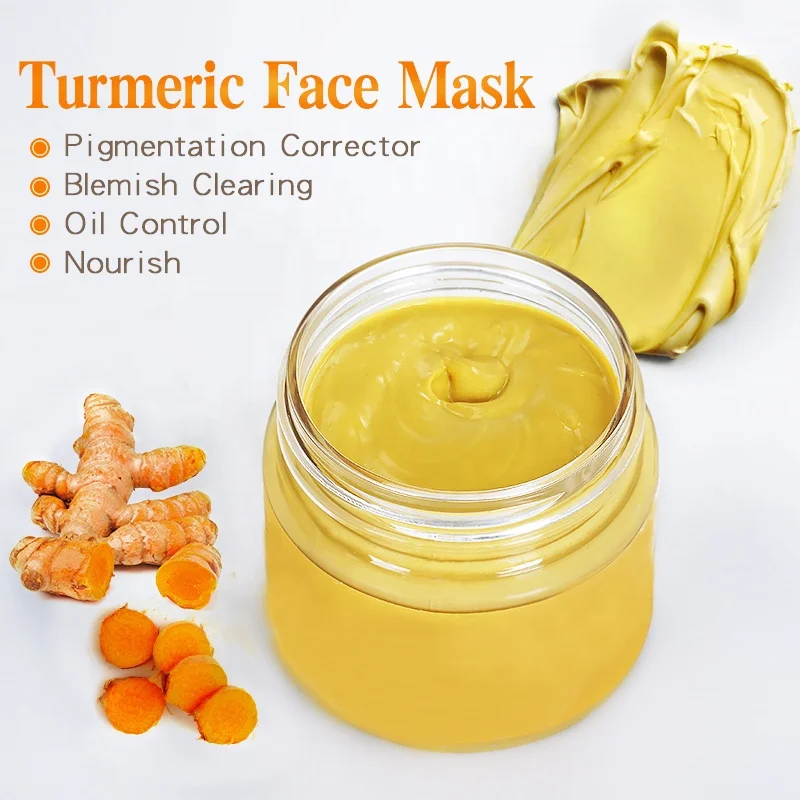 OEM ODM Supplier Ginger Acne Treatment Whitening Mask Lightening Hydrating Anti Wrinkle Turmeric Mud Mask