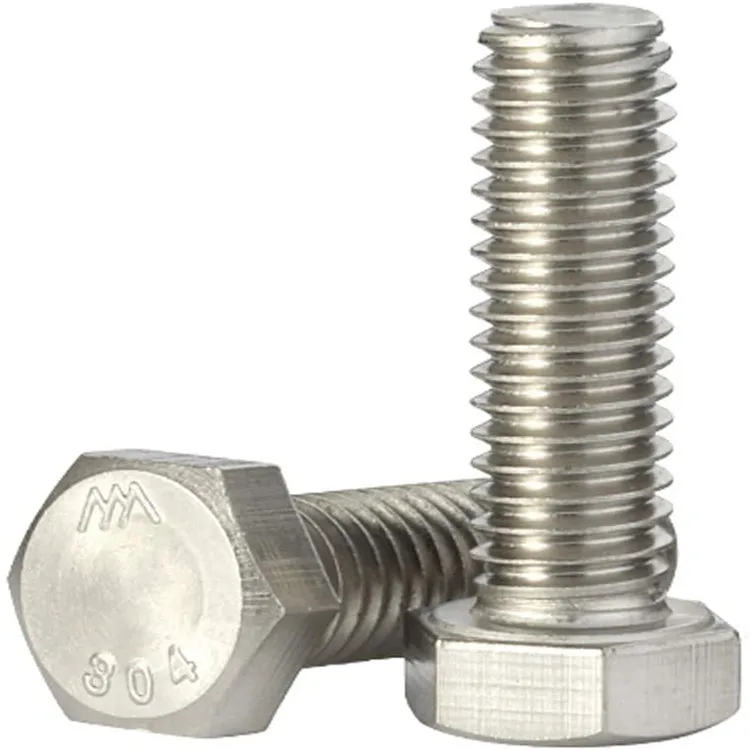 Stailnless steel 304 DIN933 hex bolt and nut washer