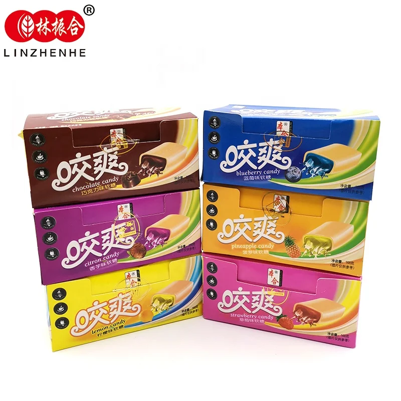 Chocolate Milk Powder Fruit Flavors Taffy Toffee Candy