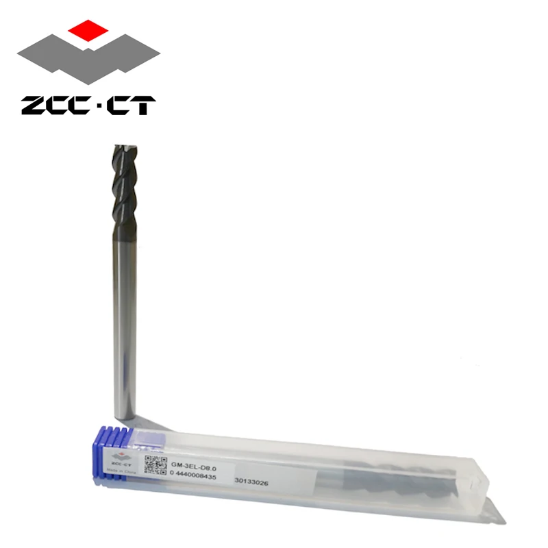 45 degree 3-flute flattened long end mill with excellent vibration resistancefor slot milling side milling drilling