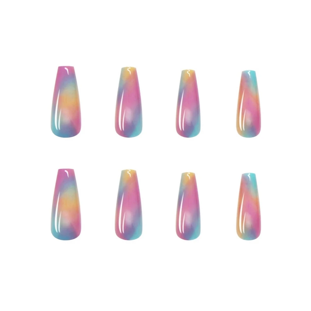 Nail Charms 24pcs Long Coffin Ballerina Manicure Tool Nail Supplies Accessory Tips Press On Nails