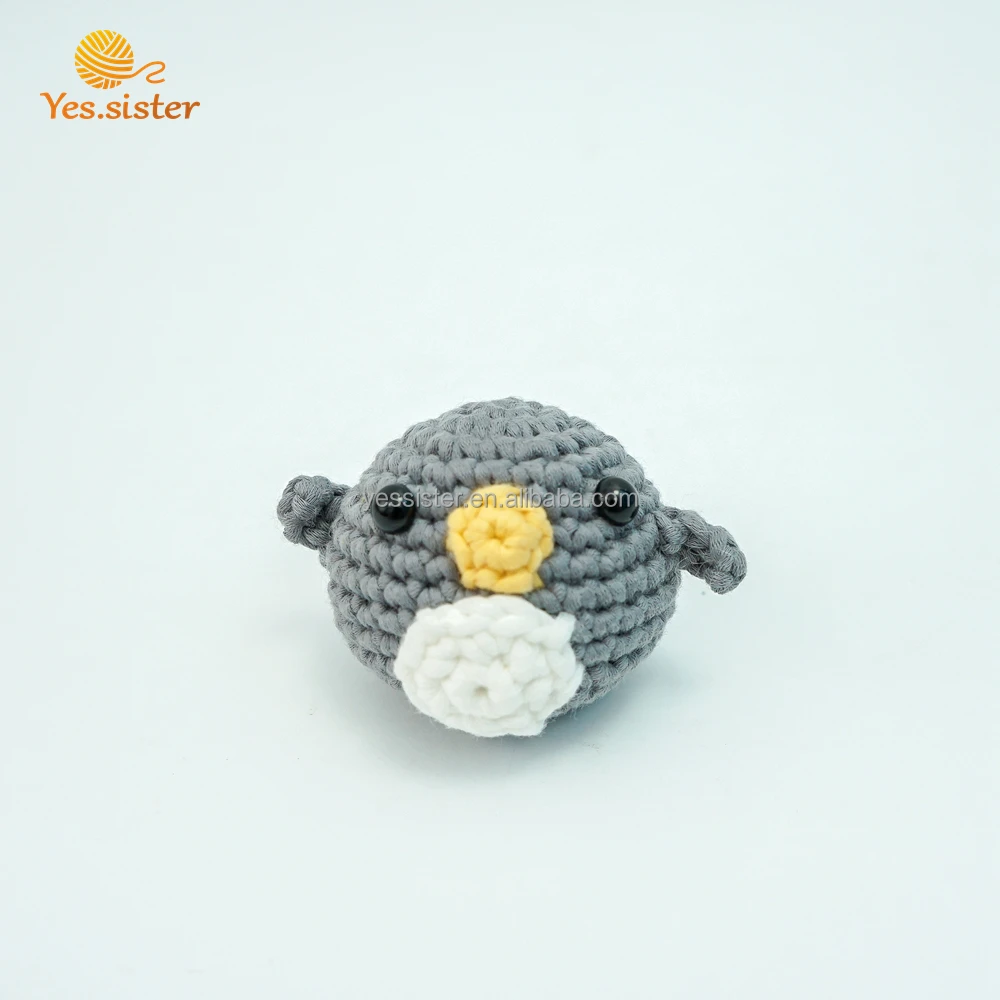 Diy простой новичок милые маленькие животные Дети амигуруми полный стартер вязание и крючком набор мягких животных для начинающих детей