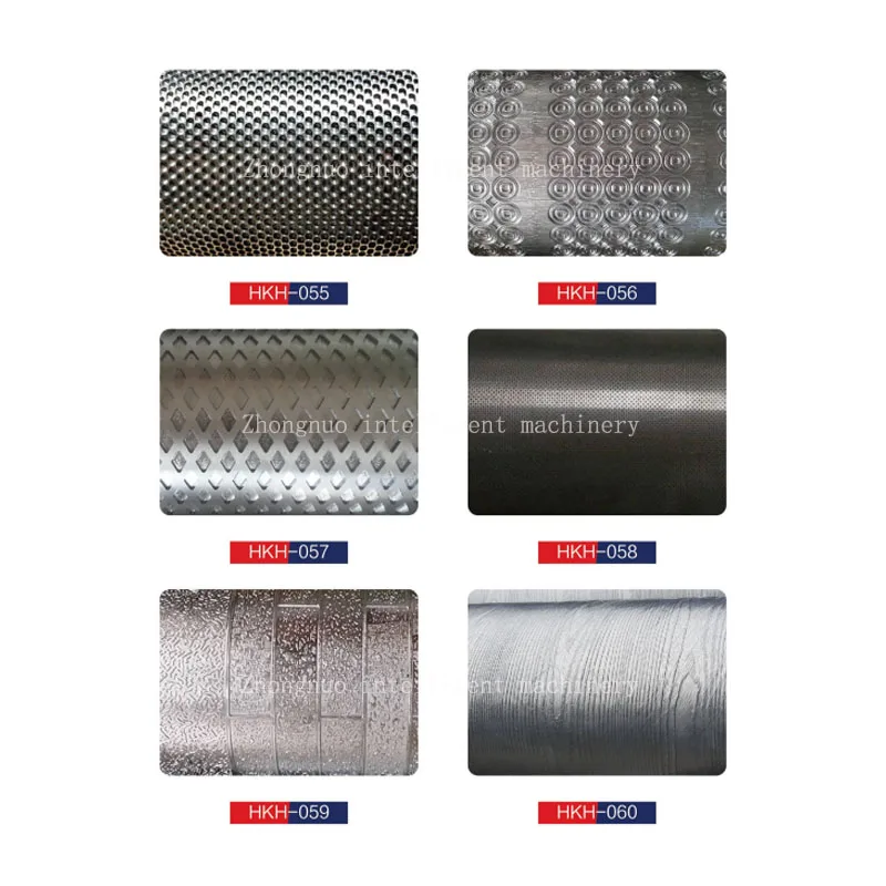 Zhongnuo Customized Patterned Metal Plate Embossing Roller Engraving Embossing Roller Steel Roller